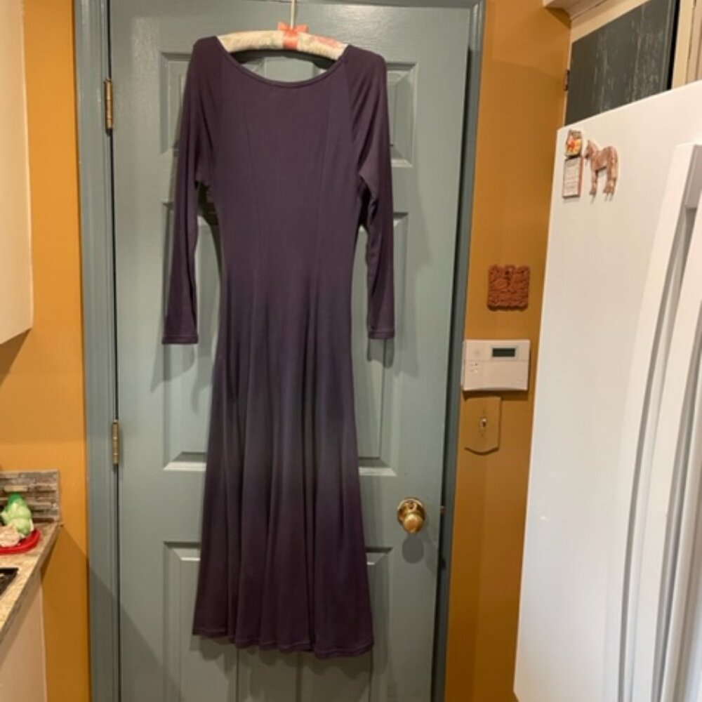 Tweeds vintage purple dress, M, excellent cond., never worn. Cotton. - Picture 2 of 3